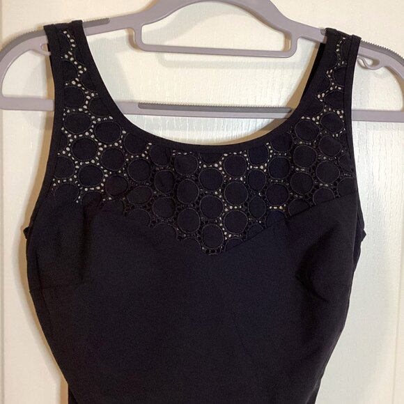 Amoena Trinidad Women's Black One Piece Swimsuit Swimming Vacation Scoop Neck - Picture 2 of 10